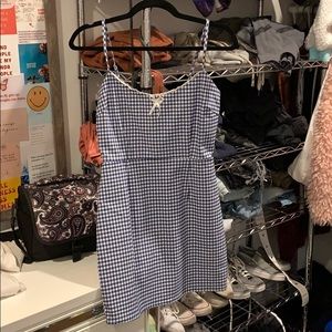 Super Cute Blue Plaid Body Con Dress